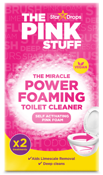 Miracle Power Foaming Powder for Toilets, Bathroom Cleaner, 2 Pack