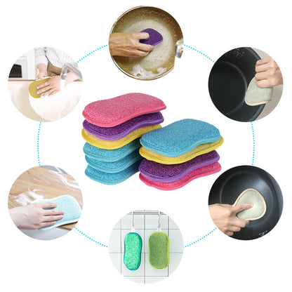 5/10/20PCS Scrub Sponges for Dishes Non-Scratch Microfiber Sponge Non Stick Pot Cleaning Sponges Kitchen Tools Wash Pot Gadgets