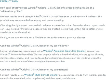 Glass and Window Cleaner Spray Bottle, Bottle Made from 100% Recovered Coastal Plastic, Original Blue, 23 Fl Oz