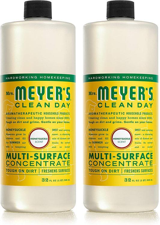 Multi-Surface Cleaner Concentrate, Use to Clean Floors, Tile, Counters, Honeysuckle, 32 Fl. Oz - Pack of 2